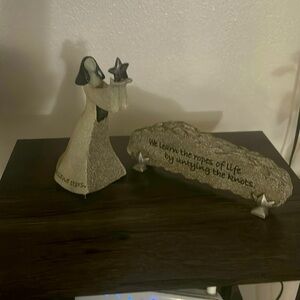 Art Stone by Carson "Friends" Statue Figurine  & Friendship Plaque